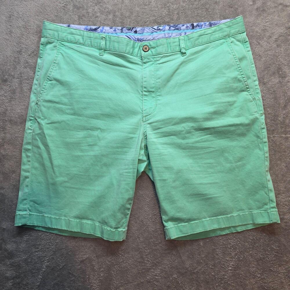 Tommy Bahama Chino Shorts Mens 40 Green Stretch Flat Front Casual Summer Golf